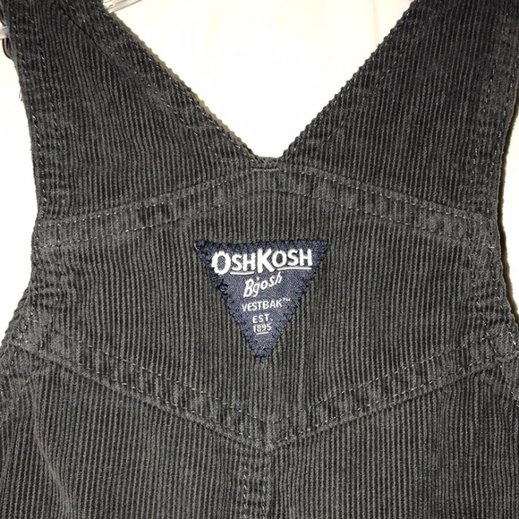 OshKosh B'gosh Gray Boys Corduroy Lined Overalls - Picture 6 of 7